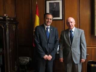 El presidente Vicente Rouco con el delegado de Gobierno en la comunidad José Julián Gregorio